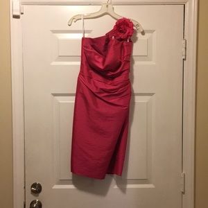 Pink cocktail dress.
